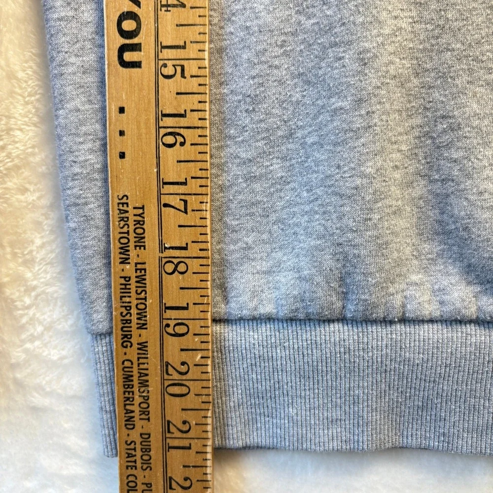Converse Pullover Sweatshirt Kids Sz Large Gray‎ Crewneck Logo Stripe Spellout